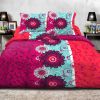 Parure de couette 100% Coton 57 fils 220x240 cm Flamenco Rouge