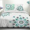 Parure de couette 100% Coton 57 fils Paon Mandala