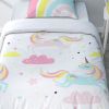 Parure de couette 140x200 100% Coton 57 fils Licorne