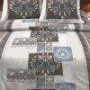 Parure de drap 100% Coton 57 fils Mountain Bleu 240x300