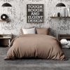 Housse de couette 100% Satin de Coton 110 fils Ecorse 240x260