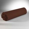 Drap housse 100% Coton 57 fils Jersey Marron 90x190