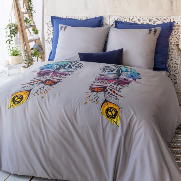 Housse de couette Percale de Coton Monica et taie d'oreiller