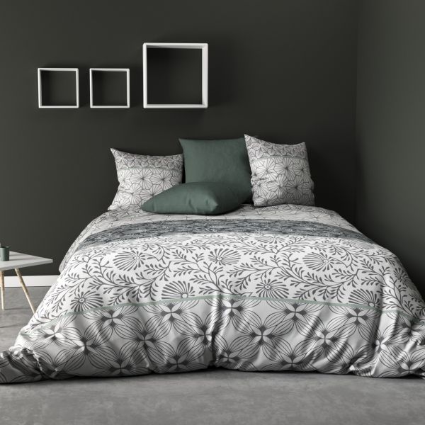 Housse de couette 100% Coton Vega et taie d'oreiller