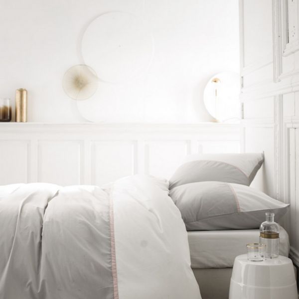 Parure de couette Today 100% Percale de Coton Zinc/Pdl/Chantilly