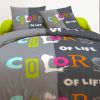 Parure de couette 240x260 cm 100% Coton 57 fils Colors Gray
