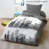 Parure de couette 140x200 cm 100% Microfibre Home City