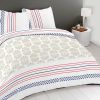 Parure de lit - Housse de couette 100% Coton 57 fils Corde Blanc