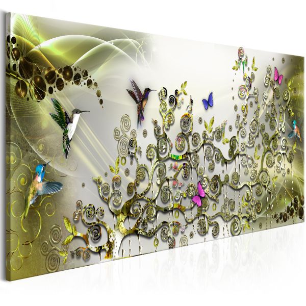 Tableau Hummingbirds Dance 1 Pièce Green Narrow