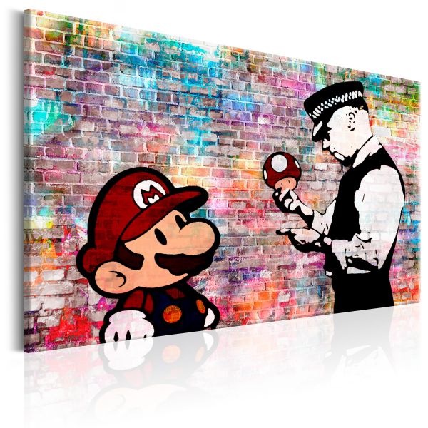 Tableau Banksy Colourful Brick