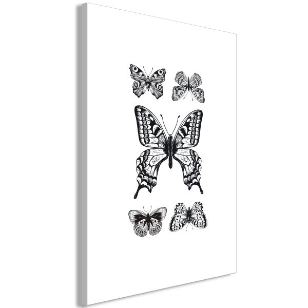 Tableau Five Butterflies 1 Pièce Vertical
