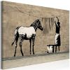 Tableau Banksy Washing Zebra on Concrete 1 Pièce Wide