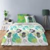 Parure de lit - Housse de couette 100% Coton 57 fils Ananas Vert