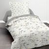 Housse de couette 140x200 + 1 taie d'oreiller 100% coton Happy 1.2