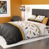 Housse de couette et taie d'oreiller coton Plume