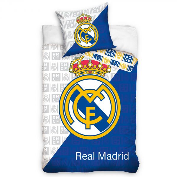 Parure de lit Real Madrid – Housse de couette football 100% coton 140x200 cm