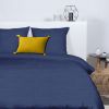 Housse de couette et taie d'oreiller 100% Gaze de Coton Marine
