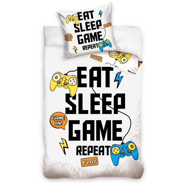 Parure de lit enfant gamer 100% coton 140x200 cm