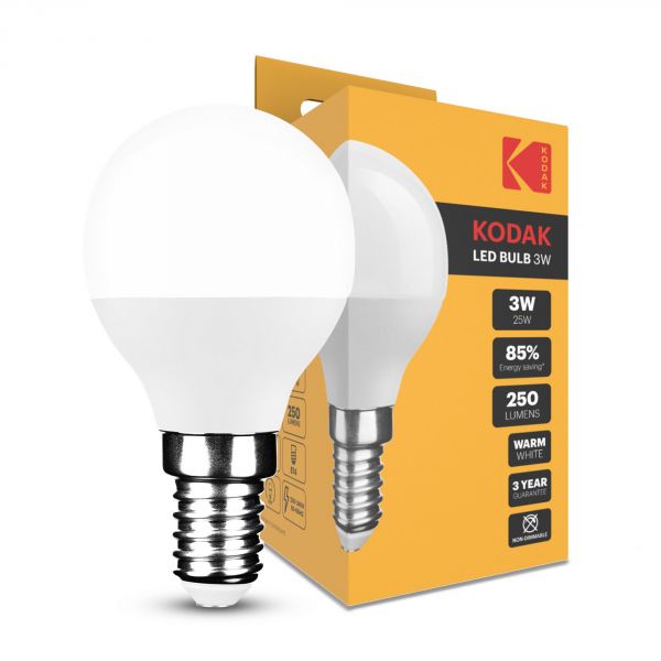 Ampoule LED Kodak Max Bougie G45 3W E14 270° 2700K (250 lumen)