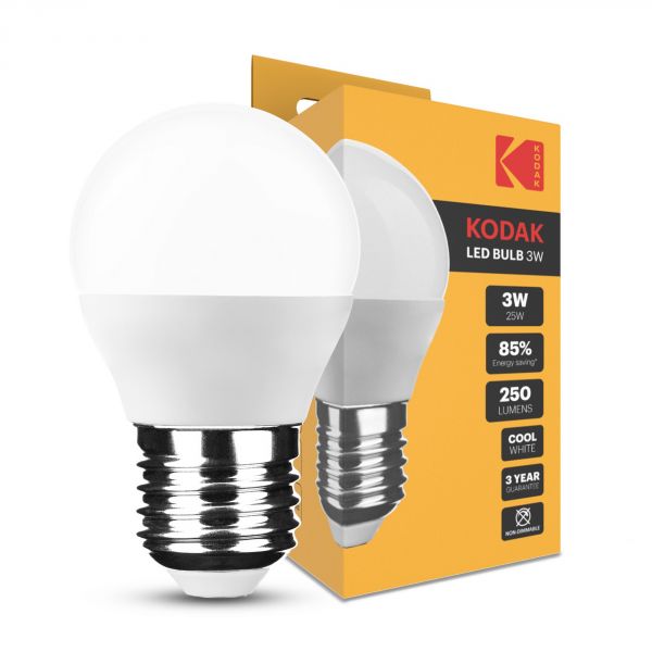 Ampoule LED Kodak Max Bougie G45 3W E27 270° 4000K (250 lumen)