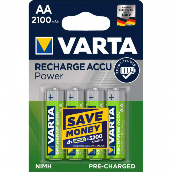 Pile rechargeable Varta Accu Power 2100 mAh AA LR6 x4