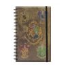 Cahier à spirale Harry Potter Maisons de Poudlard - Format A5