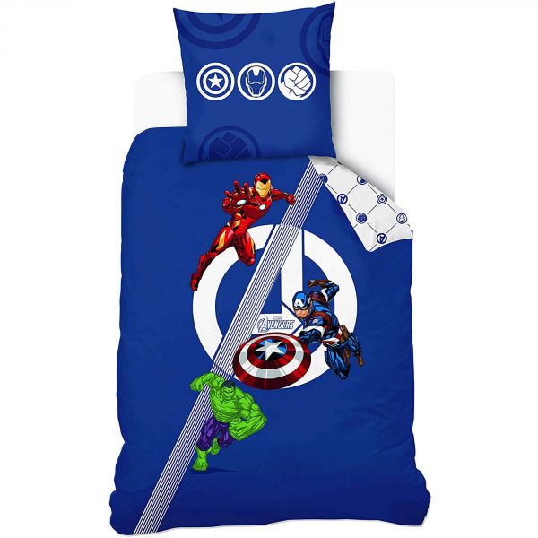 Parure de lit Avengers - Heroes 100% coton 140x200 cm pas cher