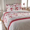 Housse de couette 220x240 cm + 2x taies d'oreiller 63x63 cm Coton Sidai Rouge