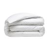 Housse de couette 100% Percale de Coton Lavé 80 fils Bâton Rouge Blanc