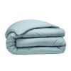 Housse de couette 100% Percale de Coton Lavé 80 fils Bâton Rouge Bleu Lagon