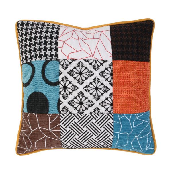 Coussin patchwork déhoussable 40x40 cm