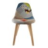 Chaise scandinave Patchwork motif multicolore
