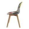 Chaise scandinave Patchwork motif multicolore