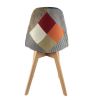 Chaise scandinave Patchwork motif multicolore