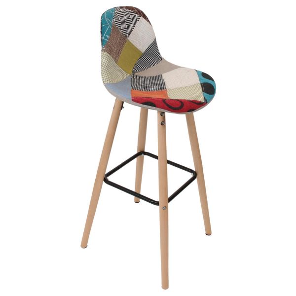 Tabouret de bar scandinave Patchwork Riga