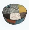 Pouf rond Patchwork multicolore 50 cm déhoussable