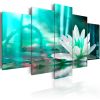 Tableau Fleurs Turquoise Lotus