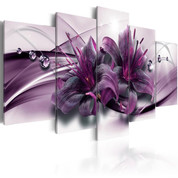 Tableau Fleurs Violet Lily