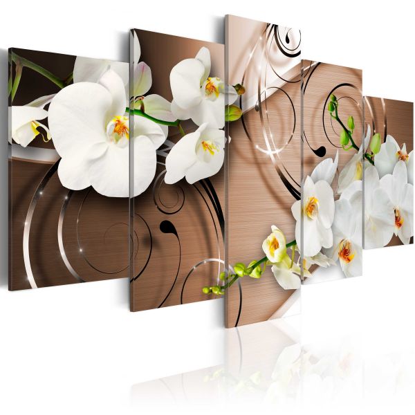 Tableau Fleurs Ivory orchids