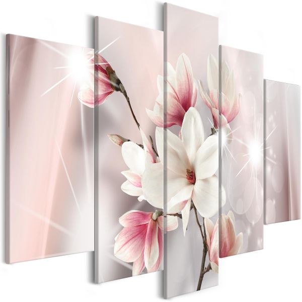 Tableau Fleurs Dazzling Magnolias (5 Parts) Wide