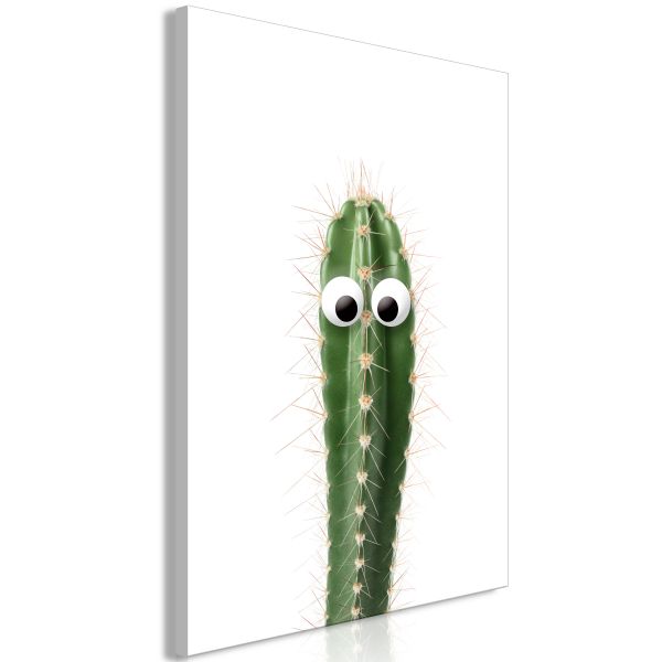 Tableau Fleurs Live Cactus (1 Part) Vertical