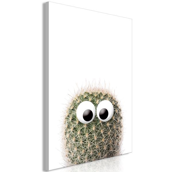 Tableau Fleurs Cactus With Eyes (1 Part) Vertical