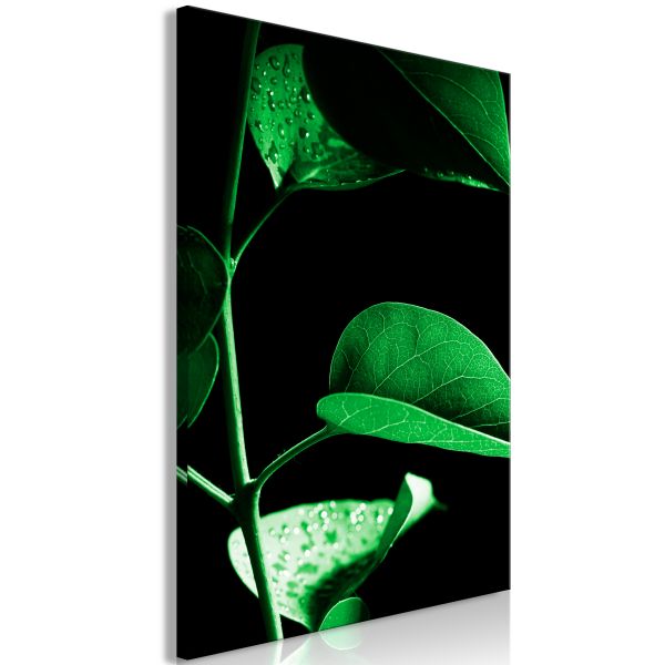 Tableau Fleurs Plant in Black (1 Part) Vertical