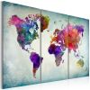 Tableau Cartes du monde Monde coloré