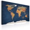Tableau Cartes du monde World Map: Ink Oceans