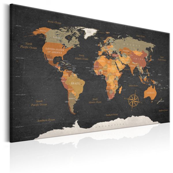 Tableau Cartes du monde World Map: Secrets of the Earth