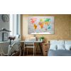 Tableau Cartes du monde Multicolored Travels