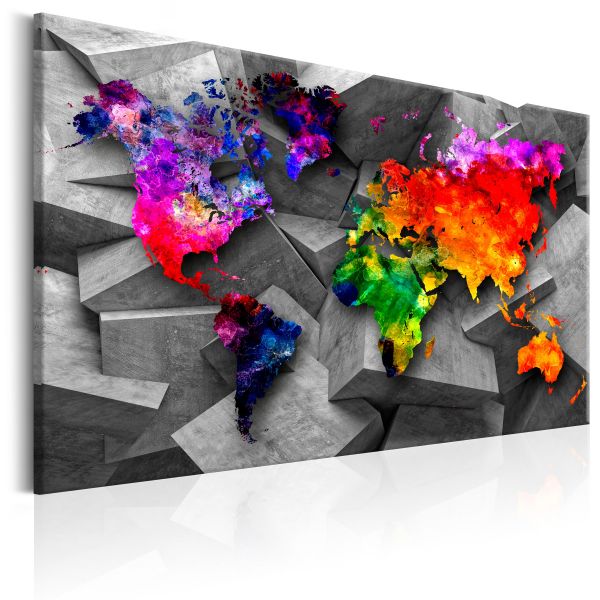 Tableau Cartes du monde Cubic World