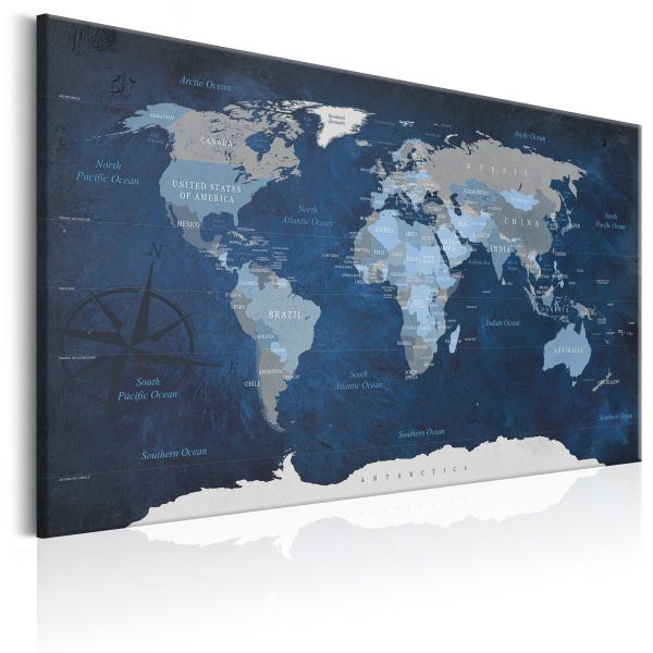 Tableau Cartes du monde Dark Blue World