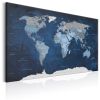 Tableau Cartes du monde Dark Blue World